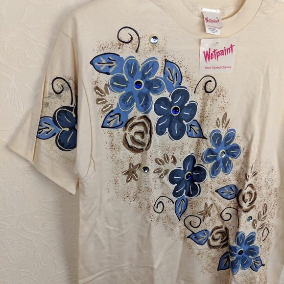 Ships Free⭐ 90's WET PAINT Hand Painted Tee - Picture 2 of 8